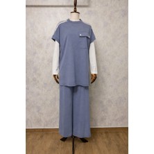 Nurcan Çetin 26614 Tunik Gömlek Pantolon 3'lü Set Takım