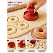 EUROLUXE Donut Kalıbı Hamur Kesici Kek Pasta Çörek Şekillendirici Pratik Mutfak Aparatı