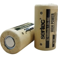 Uslucan Alışveriş Sertec 1.2V Ni-Cd Sc 1500 Mah Kağıt Şarjlı Pil 10C (Başsız/flat Head)