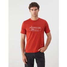 Lc Waikiki Yeni Sezon Bisiklet Yaka Baskılı Penye Erkek Tişört