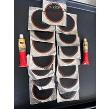 OEM 75 mm A Kalite Iç Lastik ve Dubleks Lastikler Için Lastik Yaması 15 Adet + 2 Adet Yama Ilacı