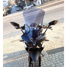 Motocam Bajaj Pulsar Rs 200 Ön Cam 2015-2026 Model 56CM Füme Renkli 4mm Uzun Cam