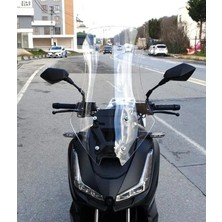 Motocam Rks Lince 125 Ön Cam 2021-2026 Model 65CM Şeffaf Renkli 4mm Orta Boylu