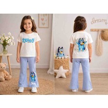 Uçurtma Baby Kids Harbykids Bluey Baskılı Yazlık Kız Çocuk Alt Üst 2'li Takım