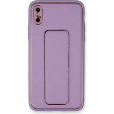 Magicool Iphone Xs Max Kılıf Coco Deri Standlı Kapak - Turuncu