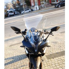 Motocam Bajaj Pulsar Rs 200 Ön Cam 2015-2026 Model 56CM Şeffaf Renkli 4mm Uzun Cam