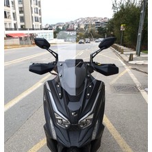 Motocam Kymco Dtx 250 Ön Cam 2021-2026 Model 55CM Şeffaf Renkli 4mm Orta Boylu