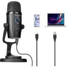 Hakay USB Kondansatör Mikrofon, Kayıt ve Yayın Için Uygun