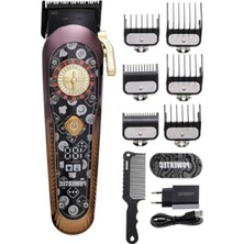 Hakay Şarj Edilebilir Saç Kesim Makinesi - Ayarlanabilir Başlık