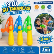 Admay 3’lü Su Tabancası Seti Renkli – Yazlık Su Silahı Oyuncak – Çocuklar Için Bahçe & Plaj Eğlence Oyunu