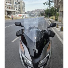 Motocam Honda Forza 300 Ön Cam 2014-2017 Model 78CM Şeffaf Renkli 4mm Elcikli