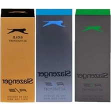 Hakay Slazenger 3'lü Erkek Parfüm Seti (Gold-Mavi-Yeşil) Active Sport 125ML Edt, Koztemslazengerkarmaparf