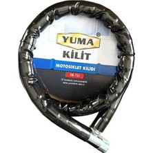 Eco Port Yuma YM-752 Motorsiklet Kilidi Anahtarlı Körüklü Siyah ( Boy : 120CM-ÇAP : 22MM )