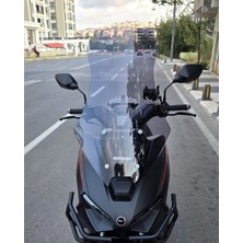 Motocam Rks Lince 125 Ön Cam 2021-2026 Model 65CM Füme Renkli 4mm Orta Boylu