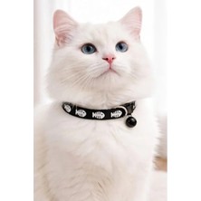Hakay Siyah Zilli ve Ayarlanabilir Kedi Boyun Tasması - Kullanışlı ve Şık