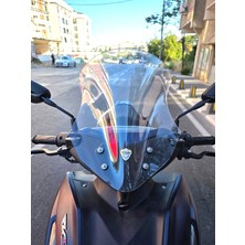 Motocam Rks Arome 125 Ön Cam 2022-2026 Model 43CM Şeffaf Renkli Sportif