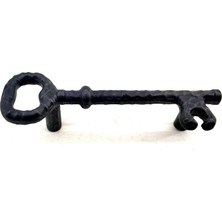 Senka Antika Tarz Dekoratif Pirinç Anahtar Şeklinde Kapı Çekme Kolu, Mobilya, Sandık, Kutu Kulbu - 96MM,