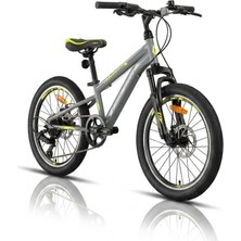 Geroni Magnum - 20" - Mtb - 11' - 7 Vites - M.disc - Nardo Gri-Füme/neon Sarı