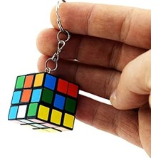 Hakay Mini Rubik Küp, Nostaljik Zeka Oyuncağı, Anahtarlık Boyutunda