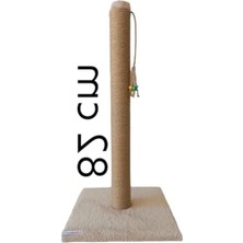 Hakay 82 cm Kedi Tırmalama Tahtası, Tek Parça Ekru Tasarım