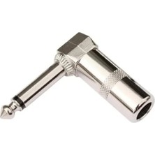 Hakay Metal 6.3 mm Mono L Tip Jack, Dayanıklı ve Uzun Süreli
