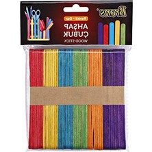 Hakay 50'li Ahşap Renkli Dil Çubuğu Paketi, Çeşitli Kullanım Alanları