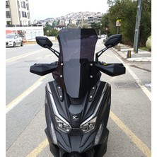 Motocam Kymco Dtx 250 Ön Cam 2021-2026 Model 55CM Siyah Renkli 4mm Orta Boylu