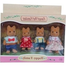 Hakay 4'lü Tilki Ailesi Figür Seti, Anne Baba ve Yavru Tilki