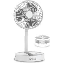 Hakay Şarjlı Katlanabilir Mini Fan, Masa Üstü Vantilatör, Sessiz Çalışma