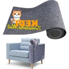 Hakay Gri Renk Yapışkanlı Kesilebilir Kedi Tırmalama Halısı, Koruyucu