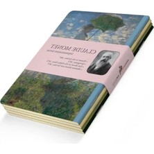 Hakay Claude Monet Temalı 4'lü Defter Seti - Çizgisiz, 192 Sayfa