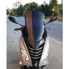 Motocam Peugeot Citystar 200 Ön Cam 2017-2018 Model 56CM Siyah Renkli 4mm Uzun