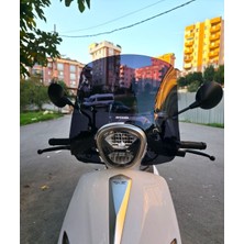 Motocam Rks Neon 125 Ön Cam 2023-2026 Model 44CM Siyah Renkli 4mm Aparatsız