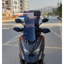 Motocam Kymco Dtx 360 Ön Cam 2021-2026 Model 67CM Siyah Renkli 4mm Uzun