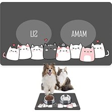 Hakay 50X35 cm Kedi ve Köpek Mama Altlığı ile Temizlik Sağlama