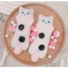 Hakay Beyaz Yumuşak Squishy Stres Oyuncak, Kedi Pati Tasarımı