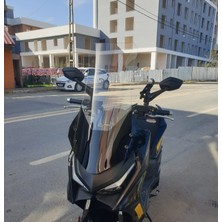 Motocam Kymco Krv 200 Ön Cam 2022-2026 Model 75CM Şeffaf Renkli 4mm Uzun