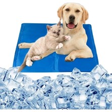Hakay Kedi ve Köpek Matı Soğuk Serinletici Kedi Minderi Evcil Hayvan Yatağı Uyku Matı (90 x 50 Cm)