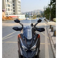 Motocam Kymco Dtx 250 Ön Cam 2021-2026 Model 67CM Şeffaf Renkli 4mm Uzun