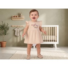 Mihrumay Kız Bebek Kelebek Baskılı Elbise