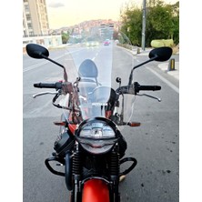 Motocam Moto Guzzi V7 Stone Ön Cam 2021-2023 Model 53CM Şeffaf Renkli 4mm Aparatsız