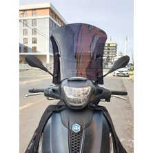 Motocam Piaggio Beverly 400 Ön Cam 2021-2026 Model 44CM Siyah Renkli 4mm