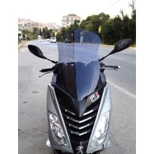 Motocam Peugeot Citystar 200 Ön Cam 2017-2018 Model 56CM Füme Renkli 4mm Uzun