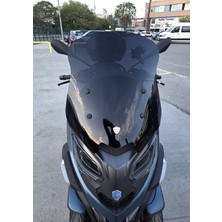 Motocam Piaggio Mp3 530 Ön Cam 2023-2026 Model 60CM Siyah Renkli 4mm Orta Boylu