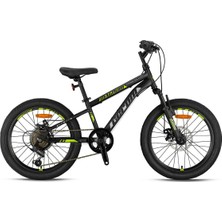 Geroni Magnum - 20" - Mtb - 11' - 7 Vites - M.disc - Mat Siyah-Gri/yeşil