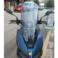 Motocam Rks Vieste 249 Ön Cam 2022-2026 Model 75CM Füme Renkli 4mm Uzun