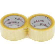 Hakay Şeffaf Koli Bandı, 45 mm x 100 Metre Ölçülerde 2'li Paket