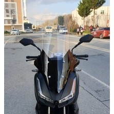Motocam Skyjet Rivero 125 Ön Cam 2024-2026 Model 78CM Şeffaf Renkli 4mm Uzun