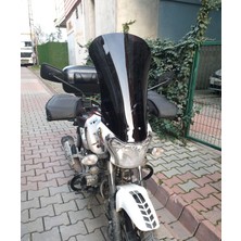 Motocam Bajaj V15 Ön Cam 2017-2018 Model 57CM Siyah Renkli 4mm