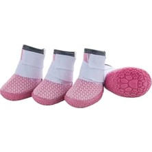 Hakay Kaydırmaz Kauçuk Tabanlı Lastikli Köpek Ayakkabısı, Pembe